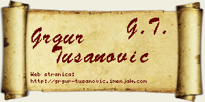 Grgur Tušanović vizit kartica